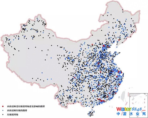 图8 受垃圾填埋场恶臭影响的微博