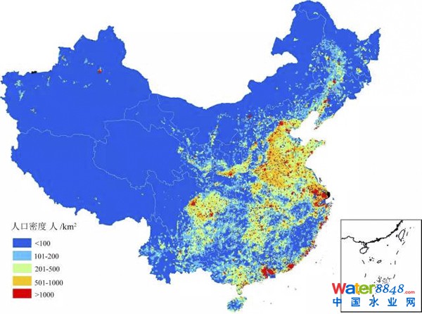 图11 中国乡镇人口空间数据集(2010年)