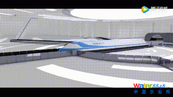 ▲“高速飞行列车”转向调度示意动画