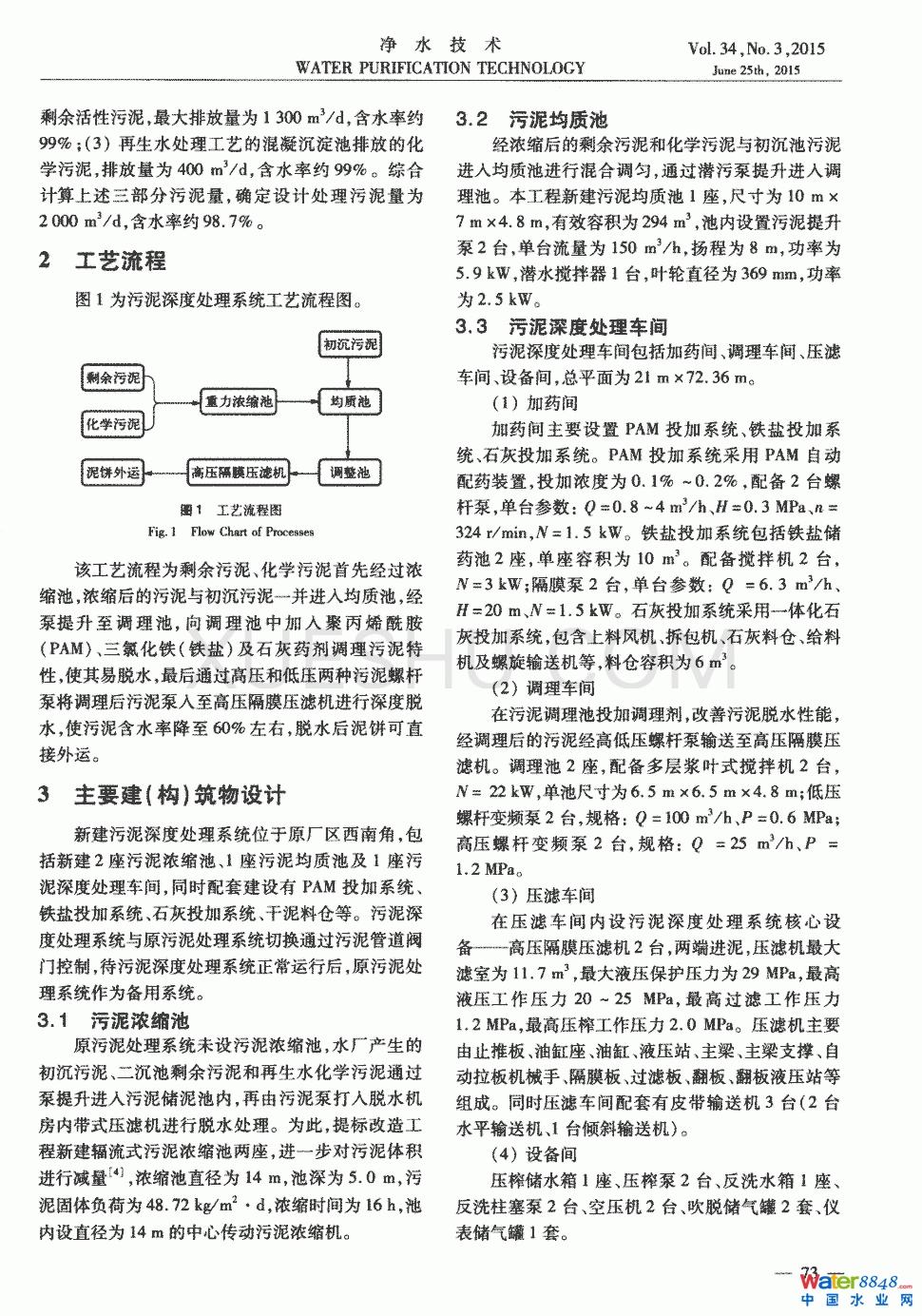 污水处理厂污泥深度脱水系统设计及调试运行第1页